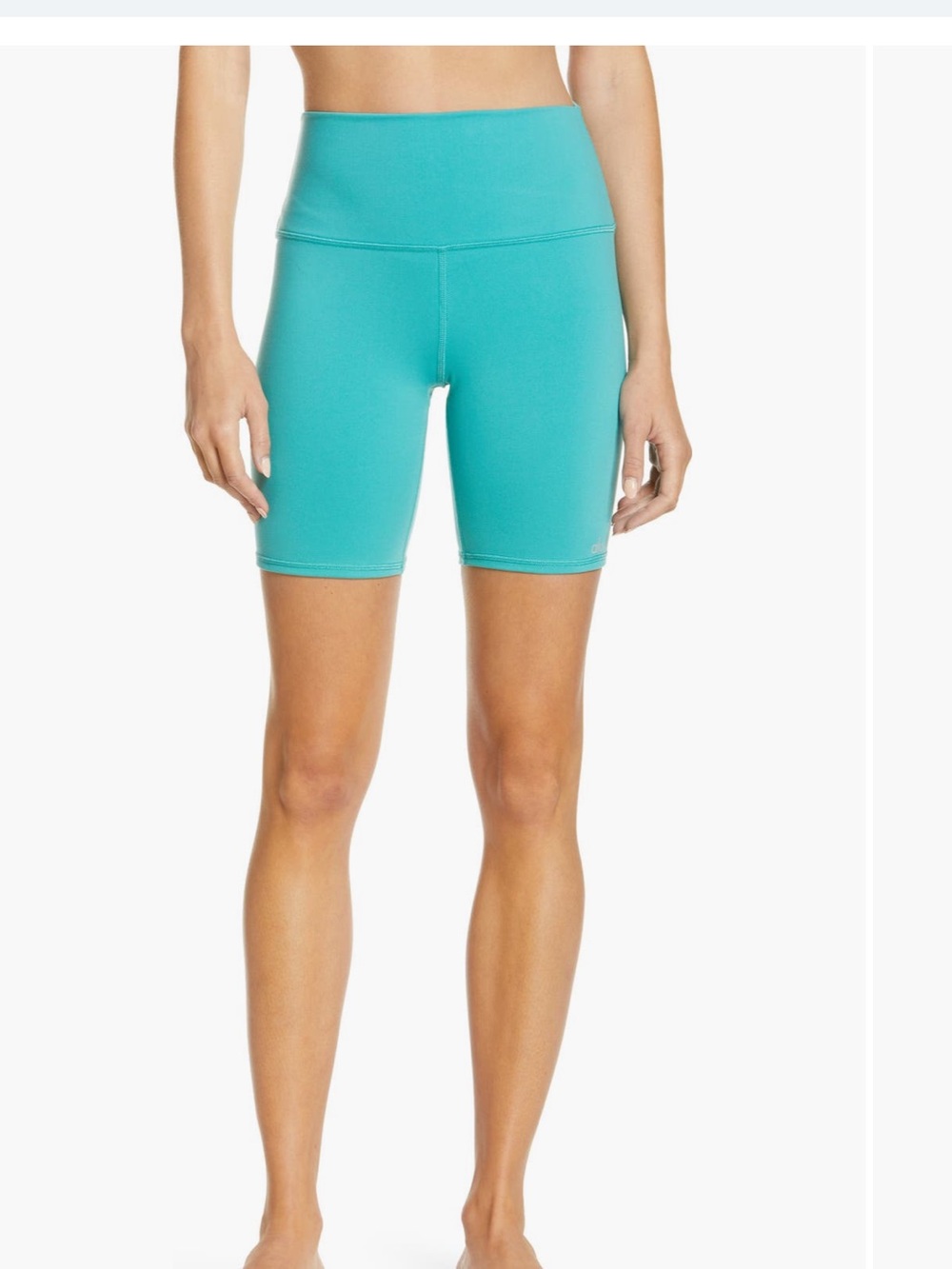 ALO Yoga Women’s High-Rise Teal Bike Shorts